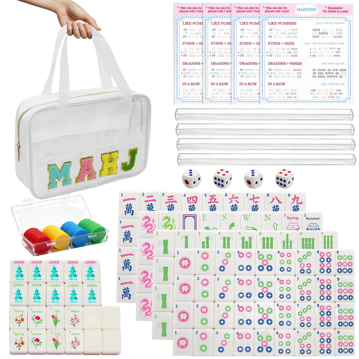 Timisea mini mahjong set with travel bag for easy carry