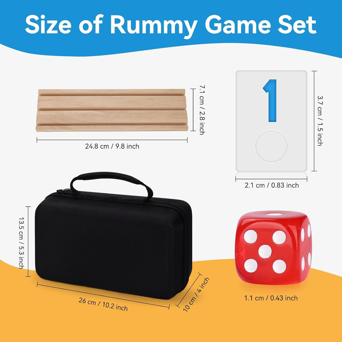 Timissu Rummy carry case and bag for travel and storage.