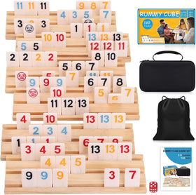 Timissu Rummy Cube tiles with bright numbers for easy visibility.