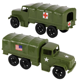 TimMee Deuce-and-Half cargo truck in OD Green for durable play and display.