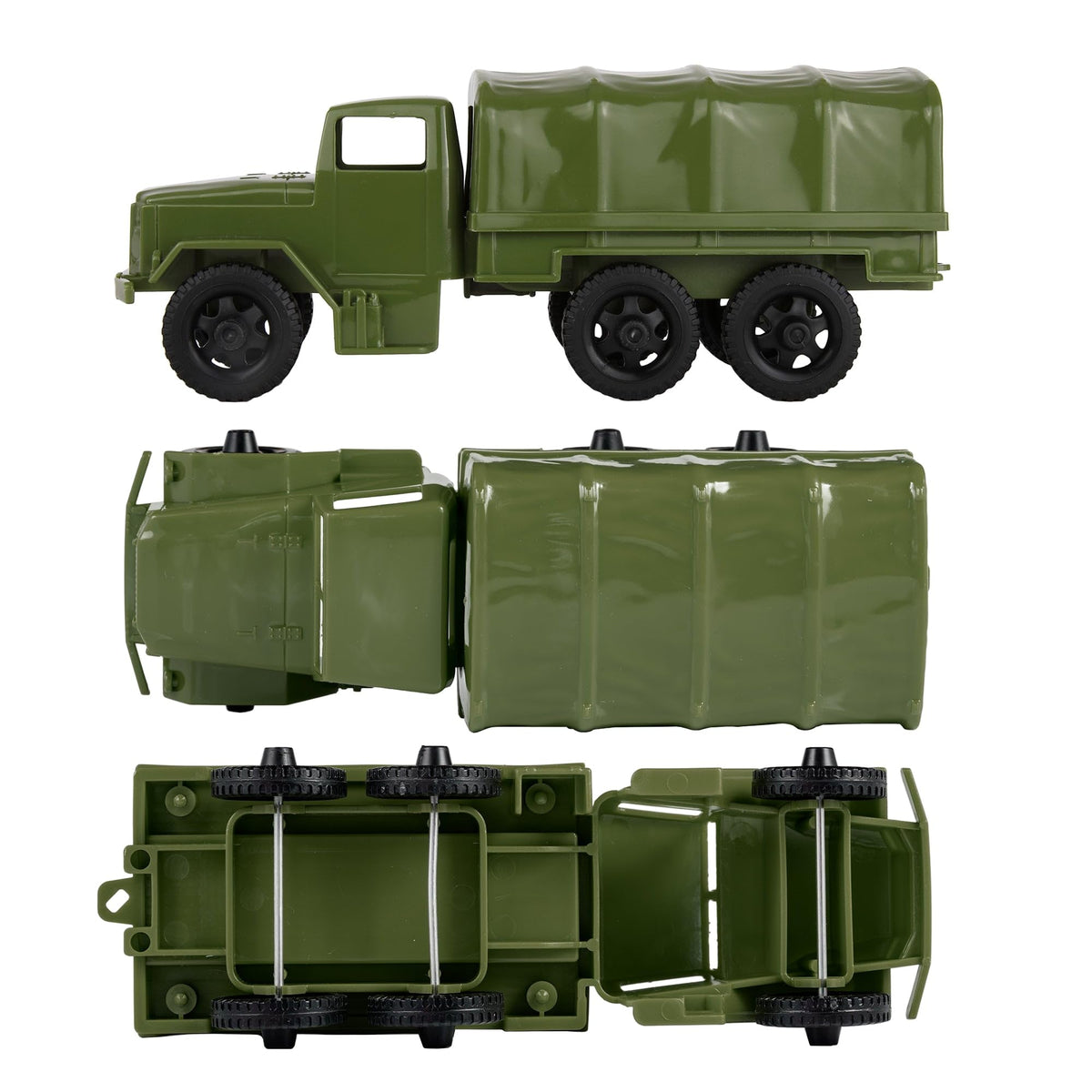 TimMee Deuce-and-Half cargo truck with removable canvas cover for imaginative play.