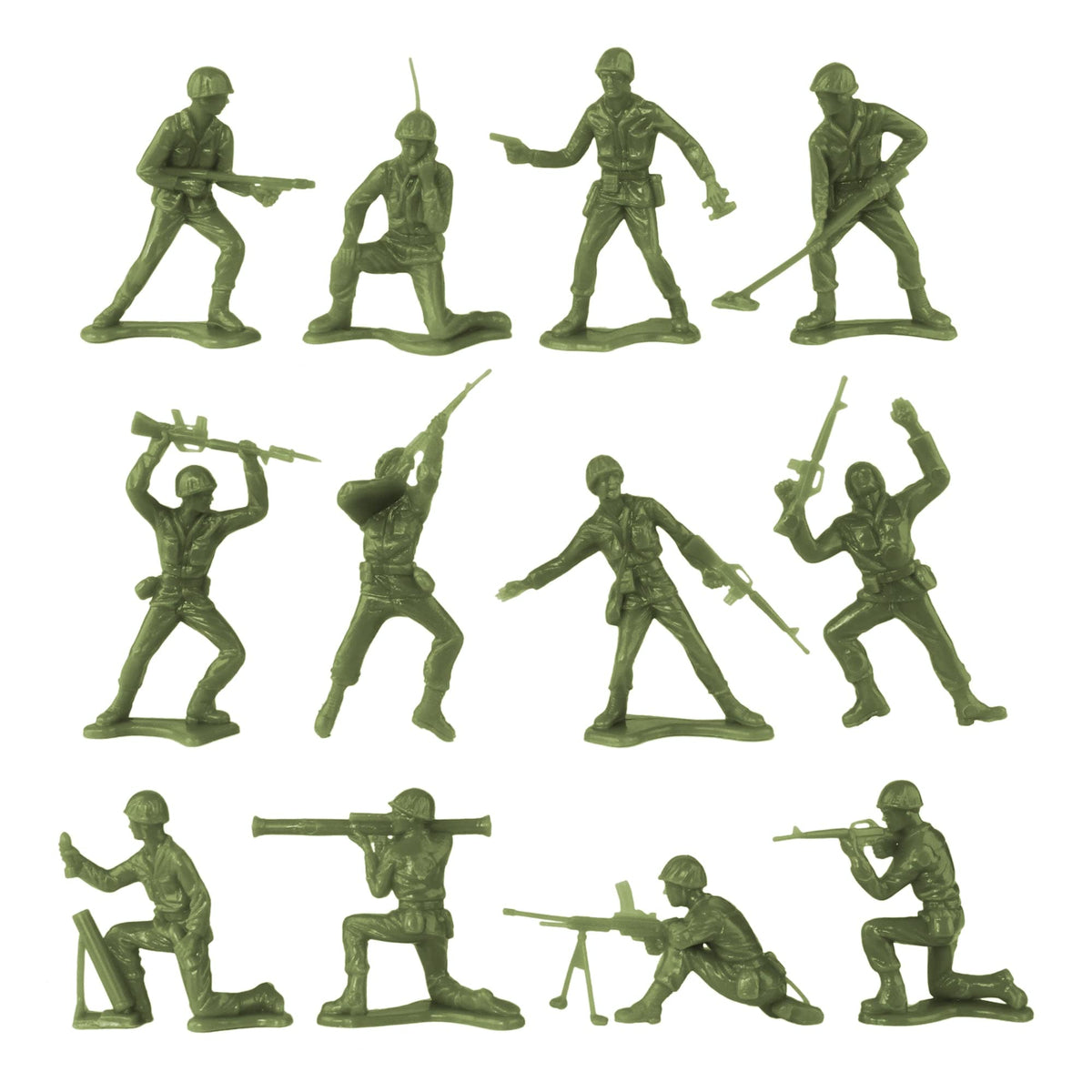 TimMee plastic army men LMG operator for dynamic battlefield setups.