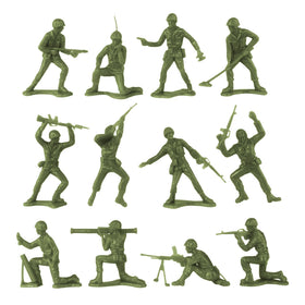 TimMee plastic army men LMG operator for dynamic battlefield setups.