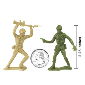 TimMee tan army men figures offer color variety for imaginative play.
