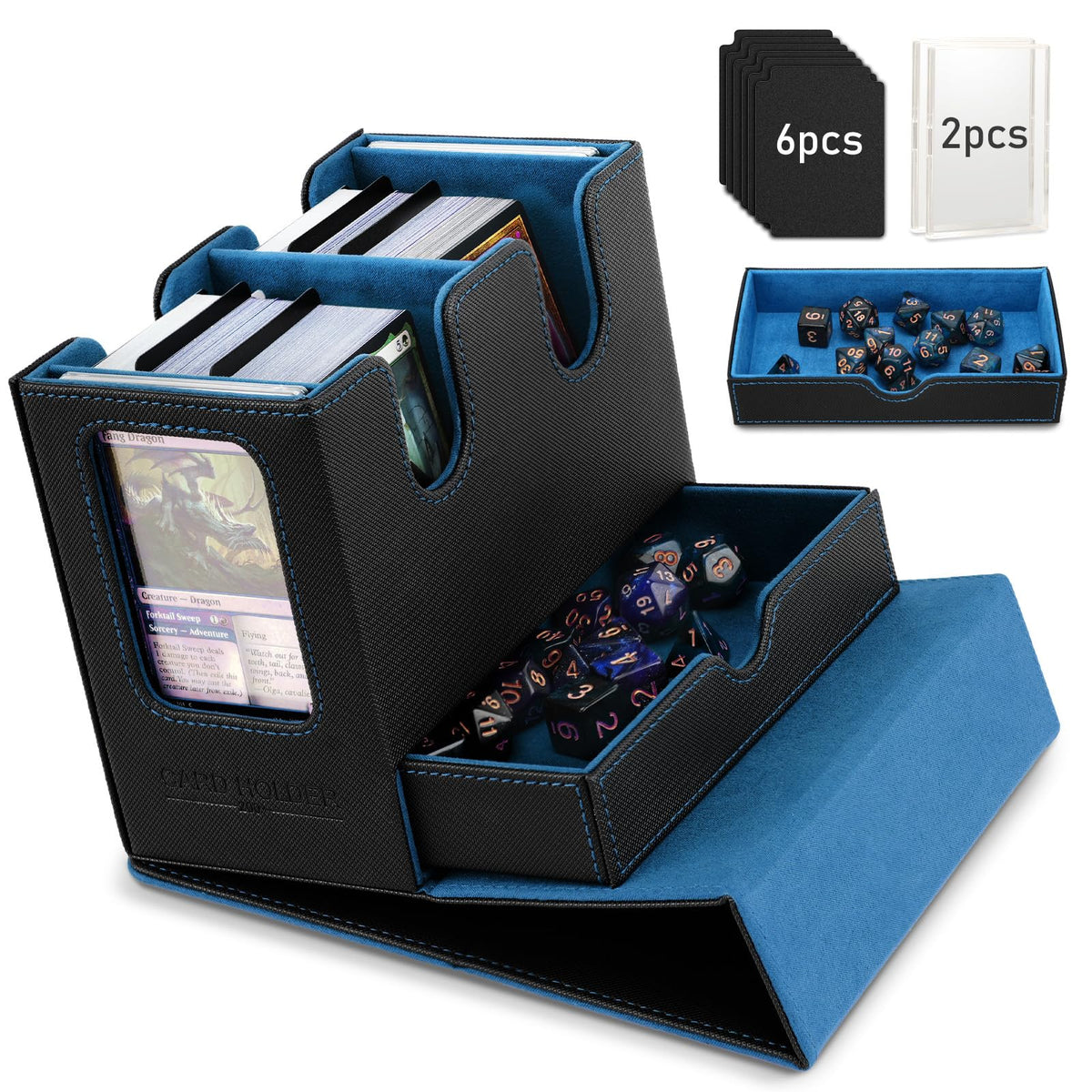 TiMOVO MTG deck box with commander display showing a collectible deck setup for battles