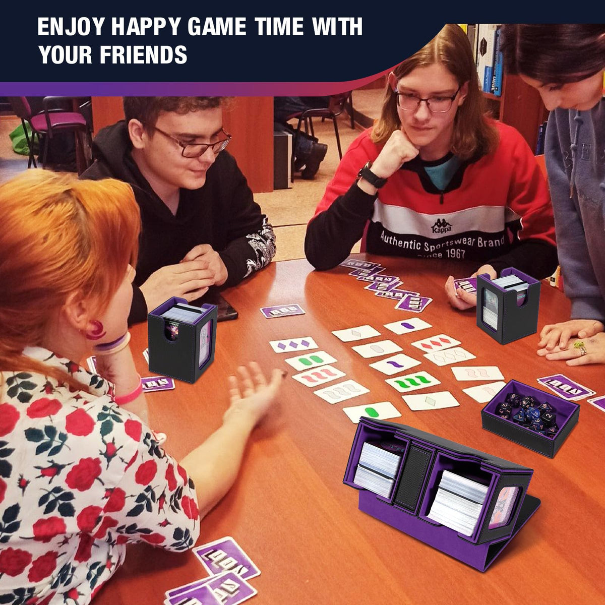 TiMOVO Commander display and universal compatibility support Magic, Yu-Gi-Oh!, and more.