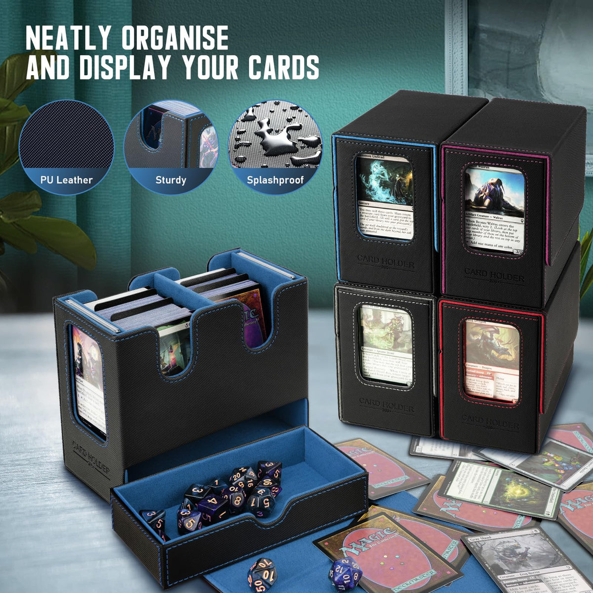 TiMOVO MTG deck box interior organized for easy card access