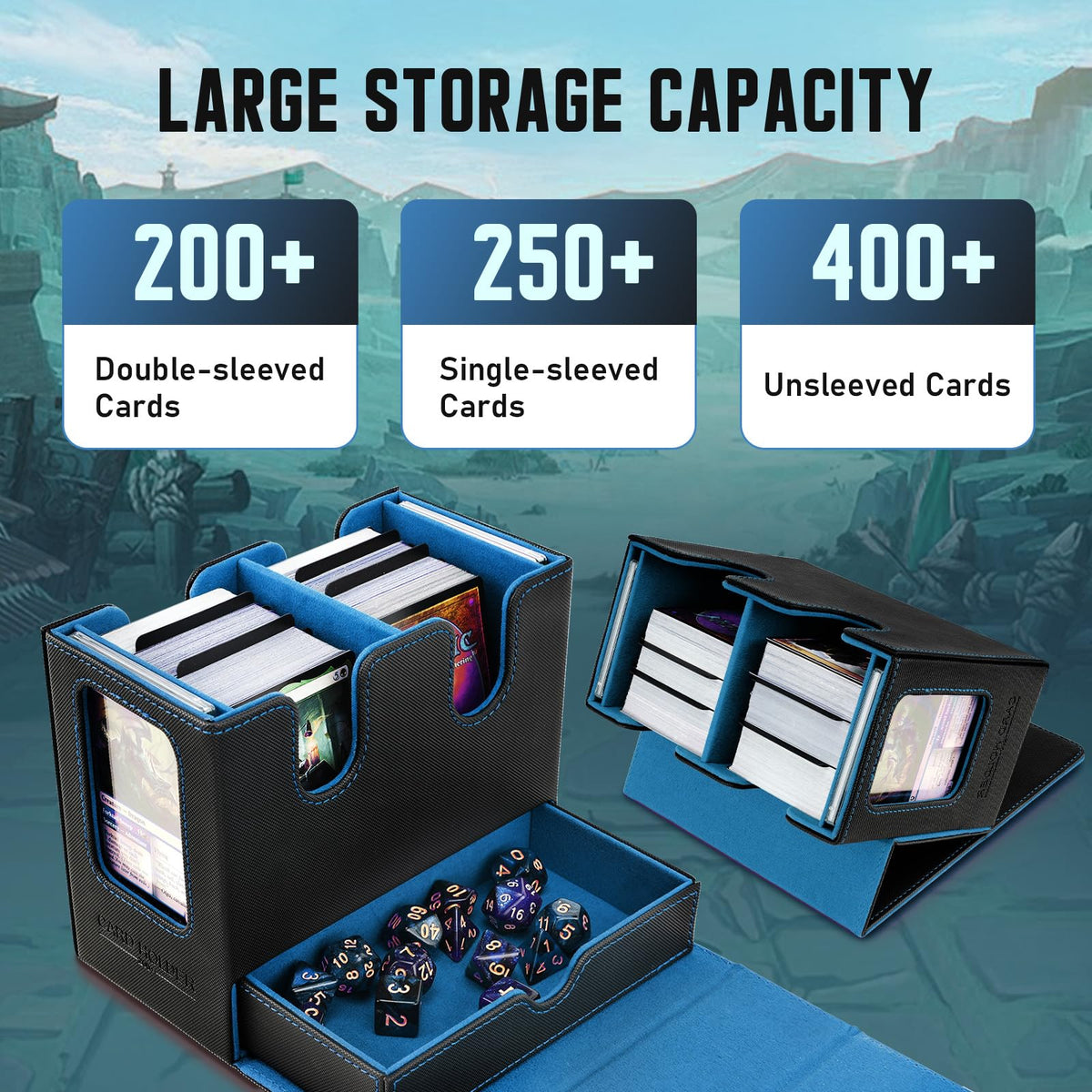 TiMOVO MTG deck box magnetic closure secure for transport