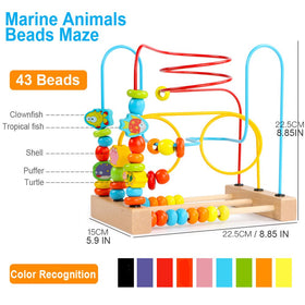 Timy Bead Maze Wooden Base shows sturdy construction and stability