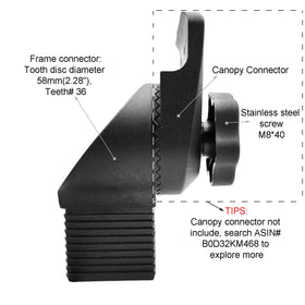 M8 40mm canopy screw compatible with Timyrimy frame connector