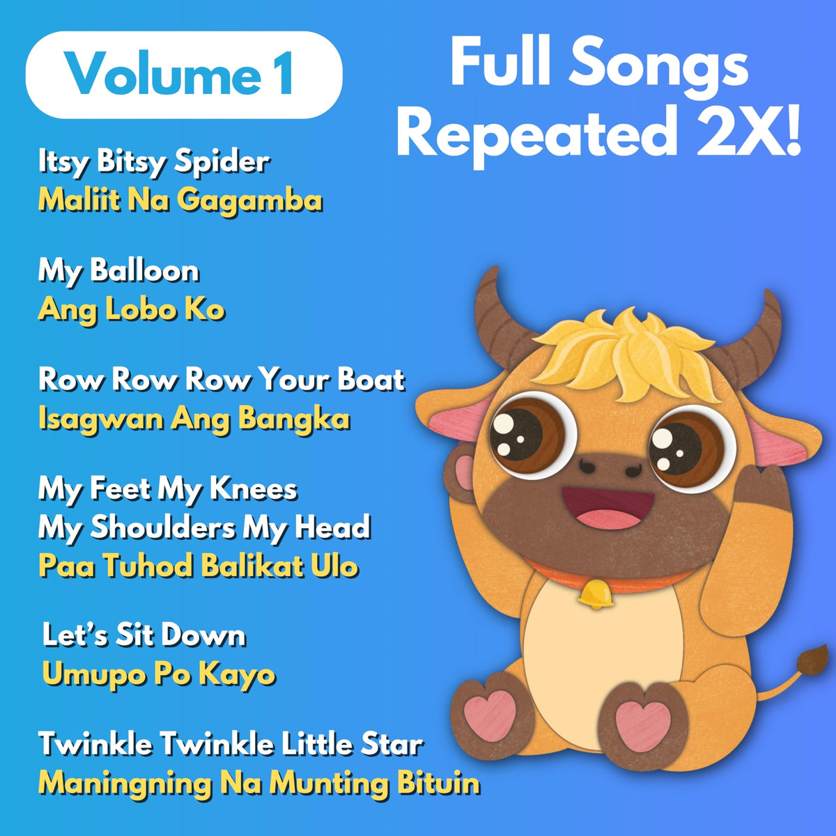 Tin Tin Learns Tagalog Vol. 1 nursery rhymes played in full