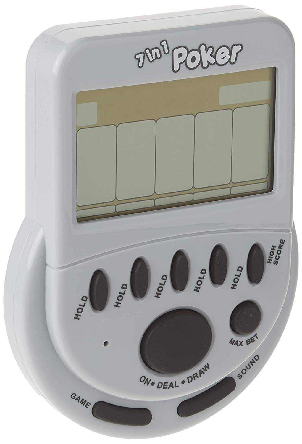 Tinflyphy Mega Screen 7-in-1 Poker handheld with a large screen for easy viewing.