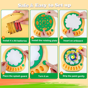 TingingYuli rotating plate ensures smooth spinning during art sessions.