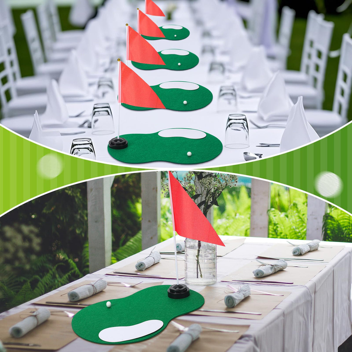 Tinideya flag pole and base offer stable, vivid accents.