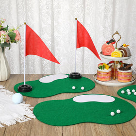 Tinideya red flag centerpiece provides bright focal point for events.
