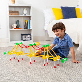 Tinkertoy snap-together parts for quick, lasting builds