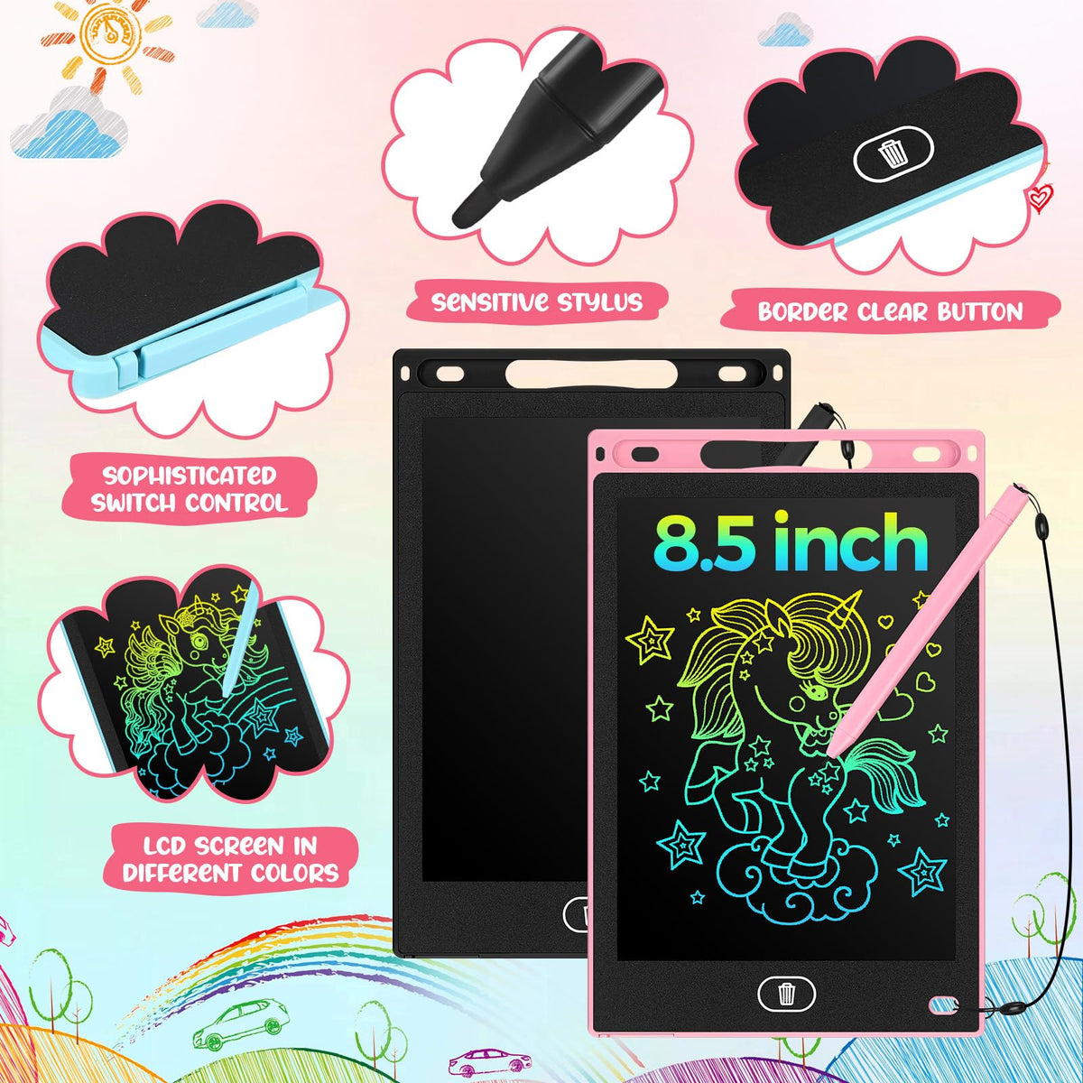 Tinlade 8.5-inch LCD screen close-up highlights eye-friendly display ideal for kids drawing.