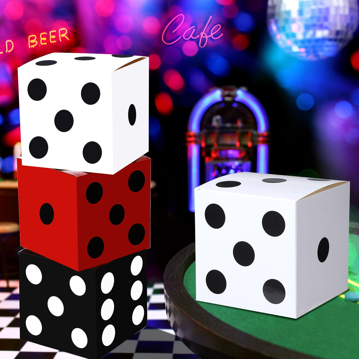 Tinlade casino theme party dice decor enhancing game night setup