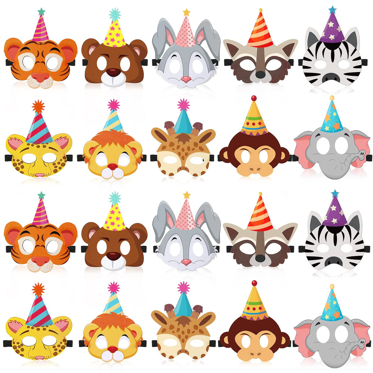 Tinlade felt elephant mask for kids, ideal for jungle party play