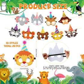 Tinlade felt lion mask for kids, vivid safari party fun