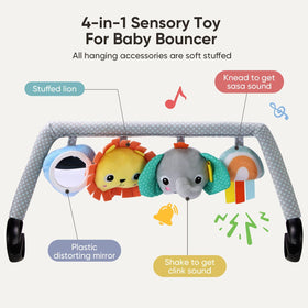 TinlyFinly elephant with rattle invites gentle rattling and auditory exploration