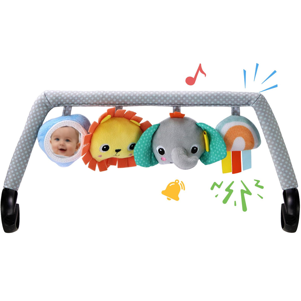 TinlyFinly mirror toy bar enhances baby visual tracking during play
