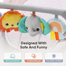 TinlyFinly rainbow crinkle toy adds texture and soft sound