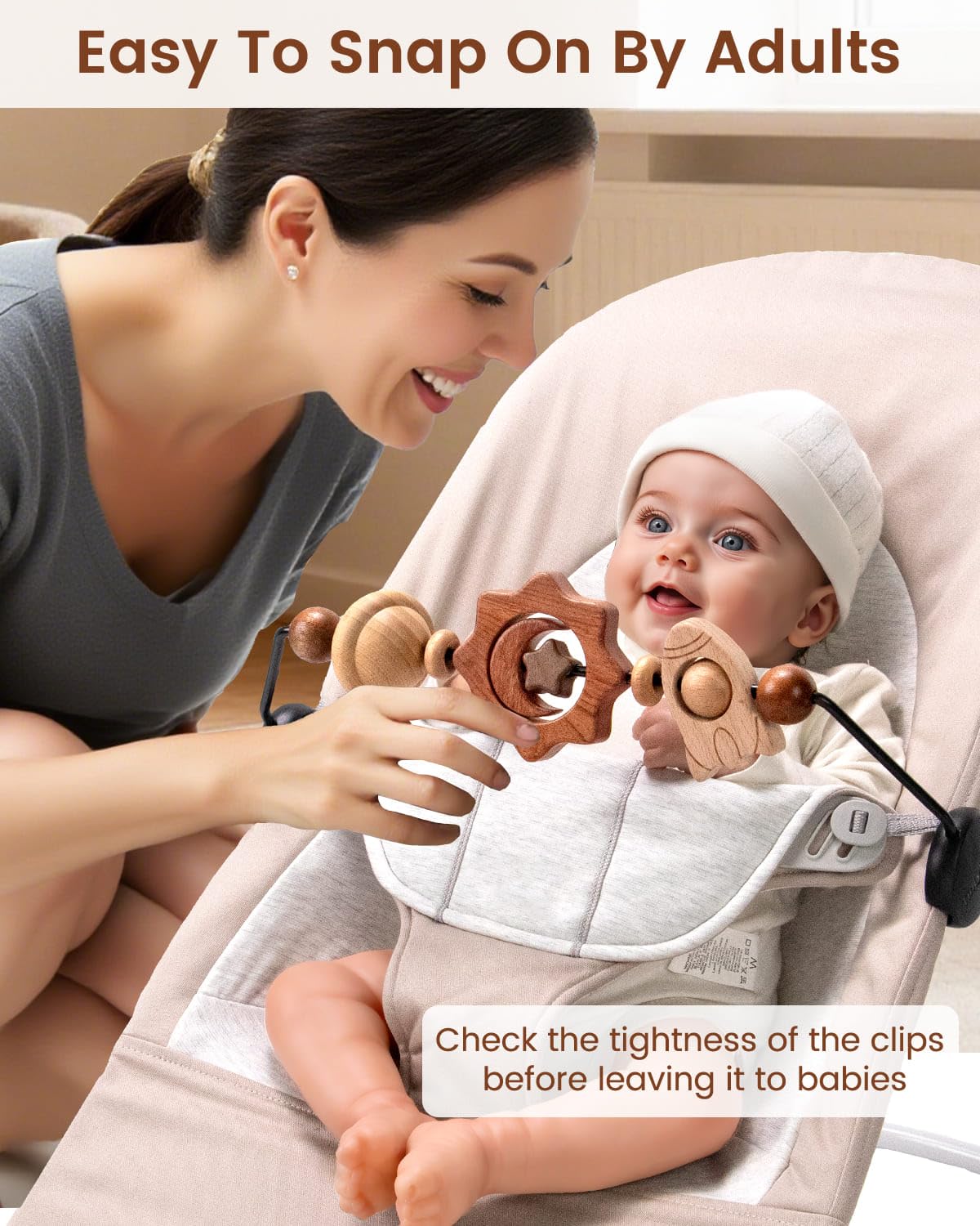 TinlyFinly safe wood materials provide pleasant textures for touch.