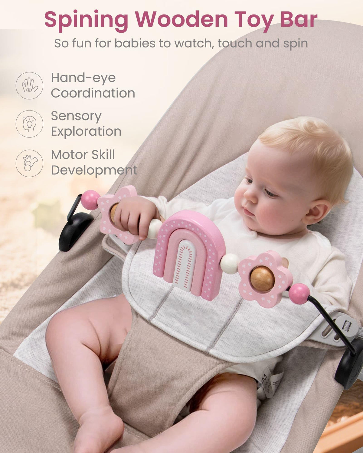 TinlyFinly rotatable components invite babies to watch and move.