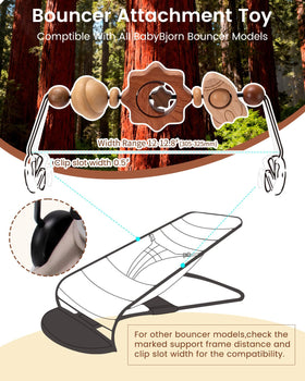 TinlyFinly wooden moon and stars encourage visual tracking and tactile exploration.
