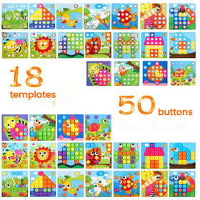 Tinoteen Button Art Toy smooth rounded edges ensure safe toddler use.