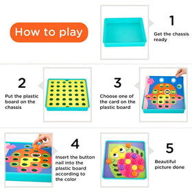 Tinoteen Button Art Toy storage-friendly design simplifies cleanup.