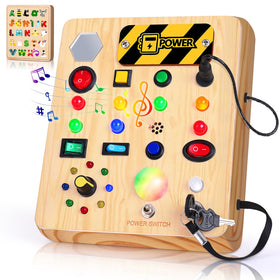 TINTECUSA Busy Board shows LED light switches for bright, interactive play.