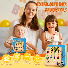 TINTECUSA Busy Board includes songs and animal sounds to enrich auditory awareness.
