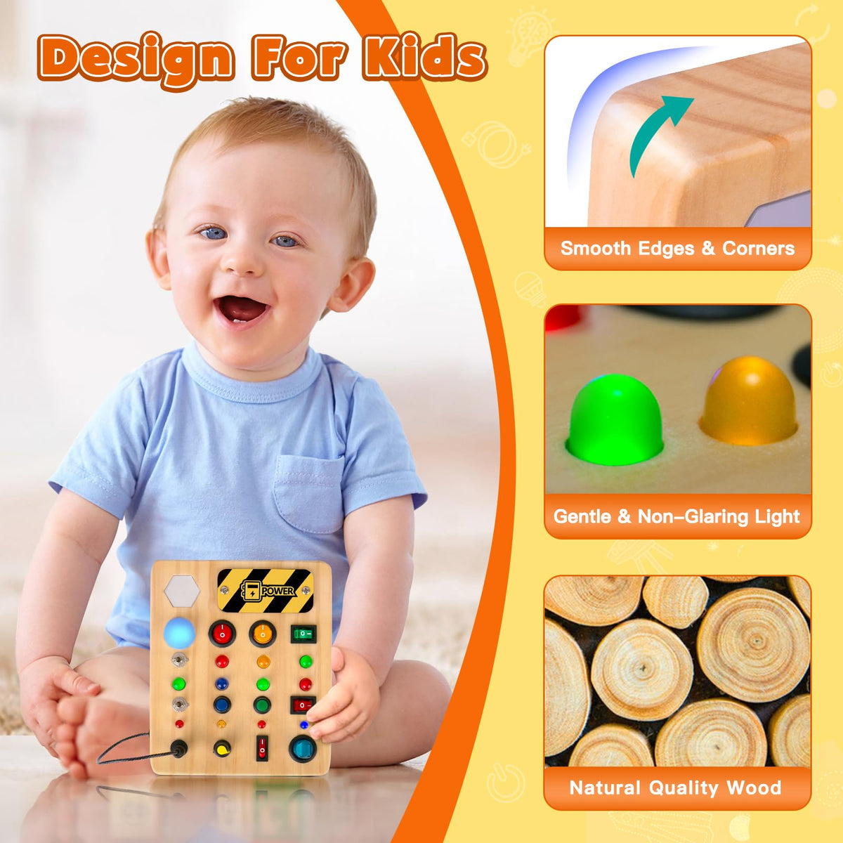 TINTECUSA LED Busy Board – 12 LEDs and 12 buttons spark exploration and focus.