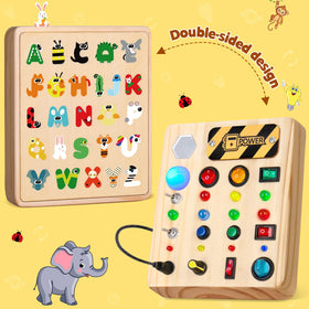 TINTECUSA LED Busy Board – letters side aids early literacy through interactive discovery.