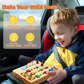 TINTECUSA LED Busy Board – built-in mirror satisfies curiosity during travel.