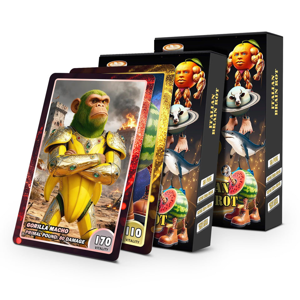 Tintinwiwigo Italian Brainrot Cards featuring Tralalero Tralala for display and collecting.