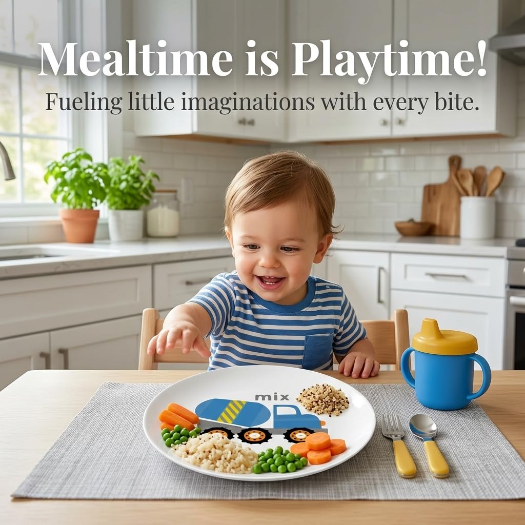 Tiny Expressions 10-inch diameter plate, ample portion space for meals
