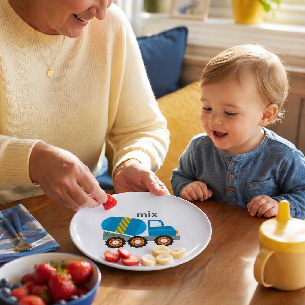 Tiny Expressions melamine plate, durable and lightweight for active kids