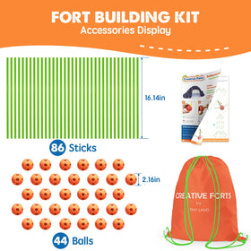 Tiny Land 130-piece set with rods and balls ready for quick setup