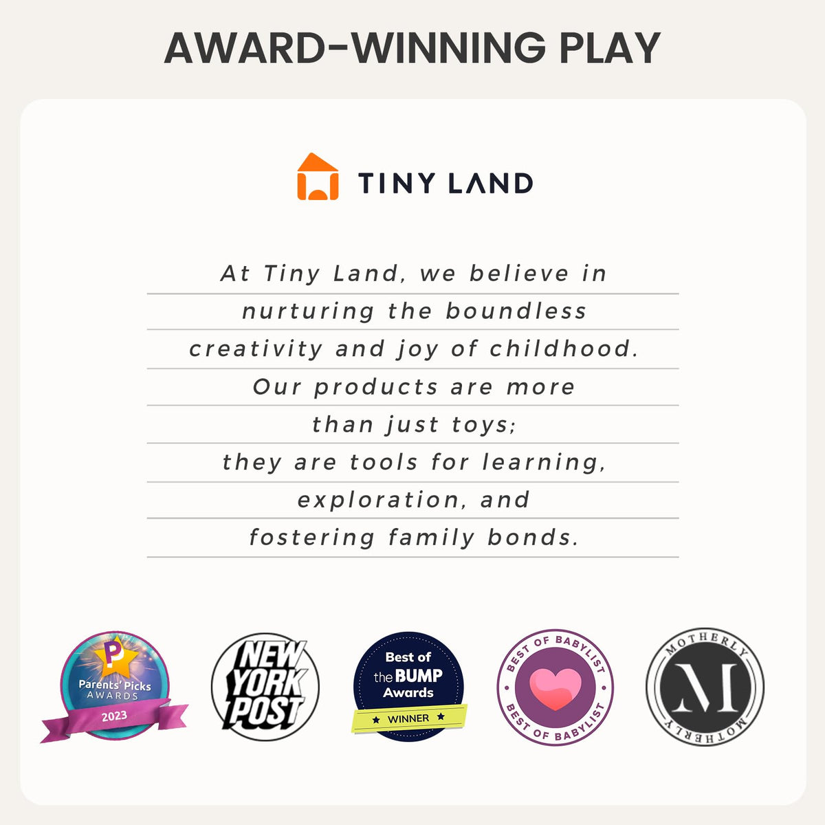 Tiny Land 5-in-1 wooden toy set for curious hands-on learning