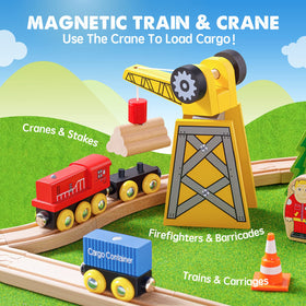 Tiny Land kids playing with tracks: sparks imaginative storytelling and pretend play.