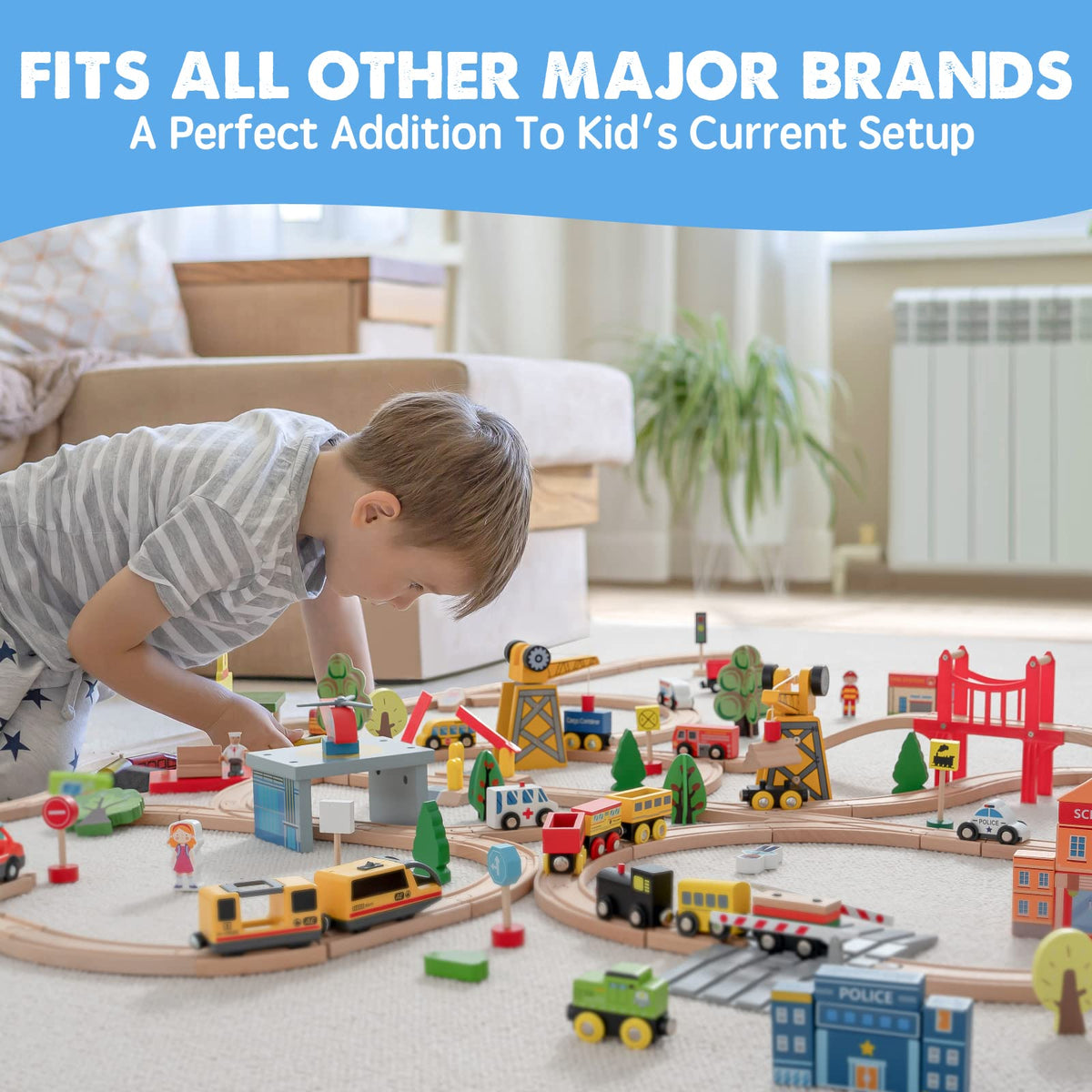 Tiny Land premium wood: durable construction for long-lasting play.