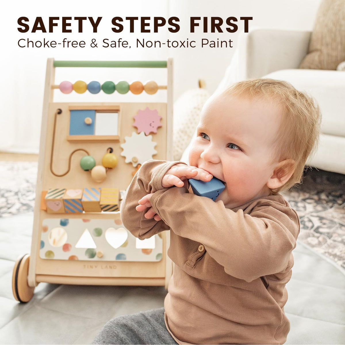 Tiny Land activity center with mirrors and gears for play