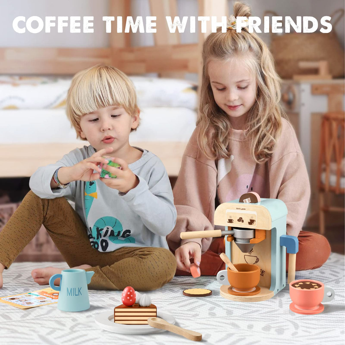 Tiny Land coasters add realistic dining detail to kids' play kitchen