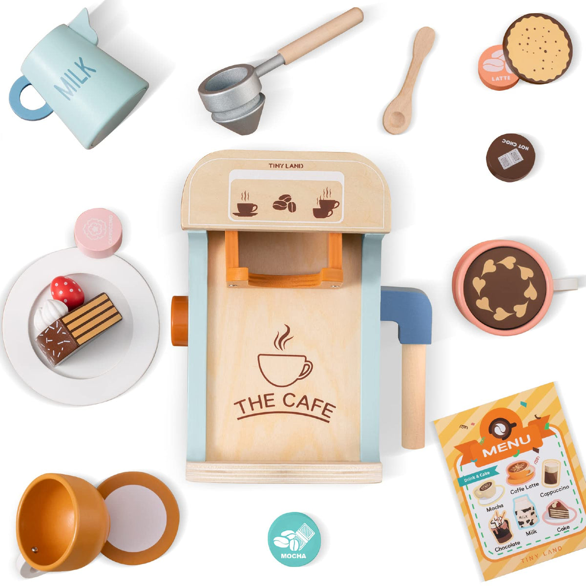 Tiny Land coffee slices and capsules support creative play with tasty pretend treats