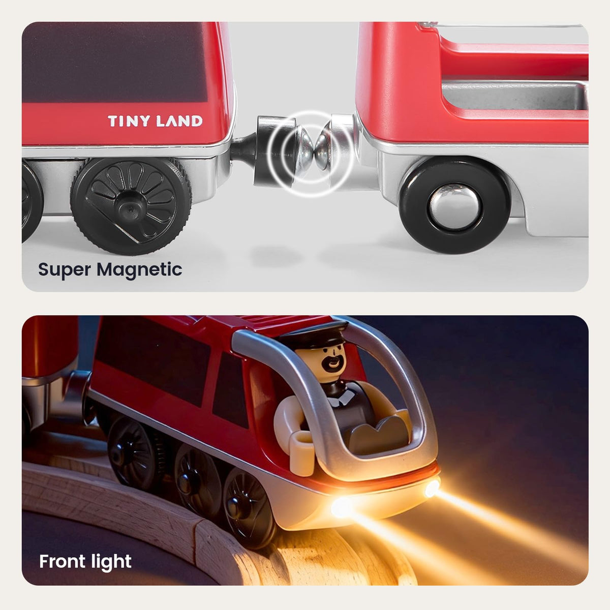 Tiny Land compatible with major wooden track brands expands play options