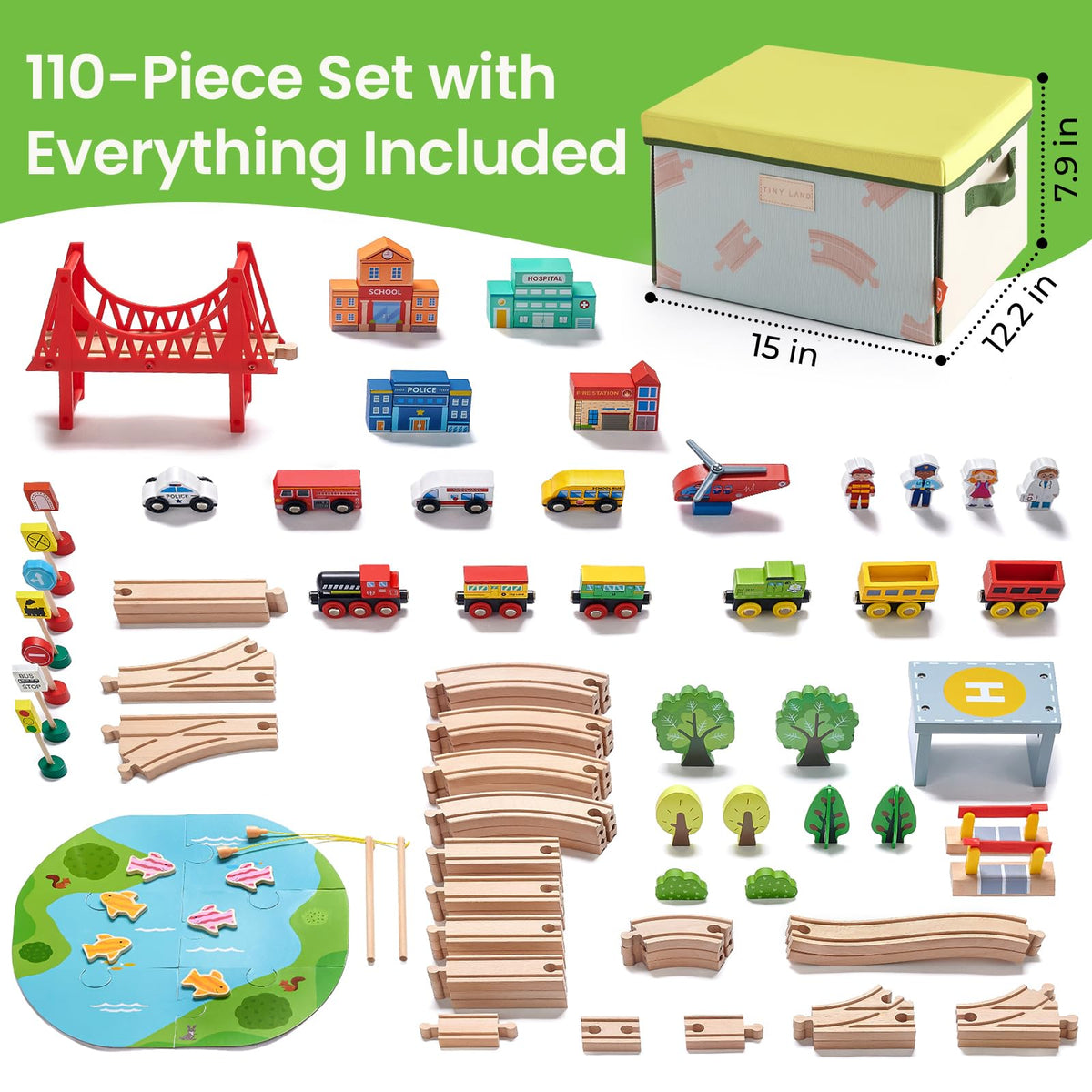 Tiny Land compatible with major brands for easy expansion of the wooden railway.