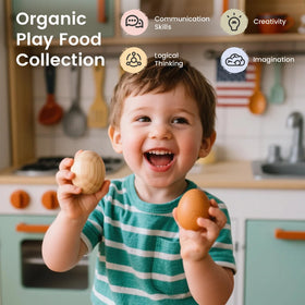 Tiny Land cut eggs for hands-on pretend cooking and motor skill development